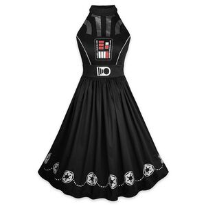 Disney Parks Dress Shop Size L Star Wars Darth Vader Dress Black Halter Cosplay